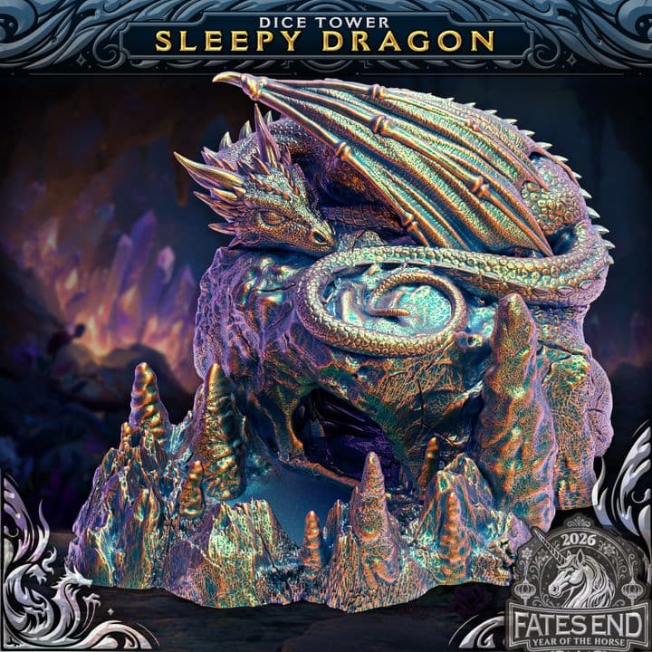 Sleepy Dragon Dice Tower