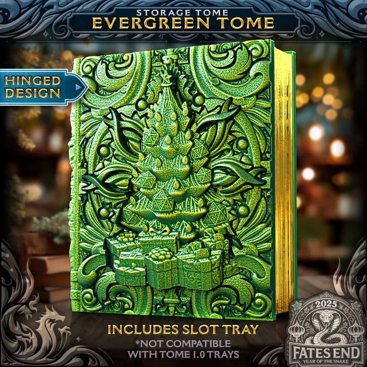 Evergreen Tome - Hinge Open