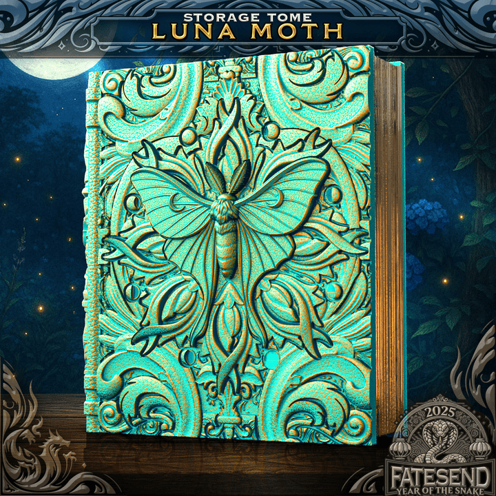 Luna Moth Tome - Slide Open