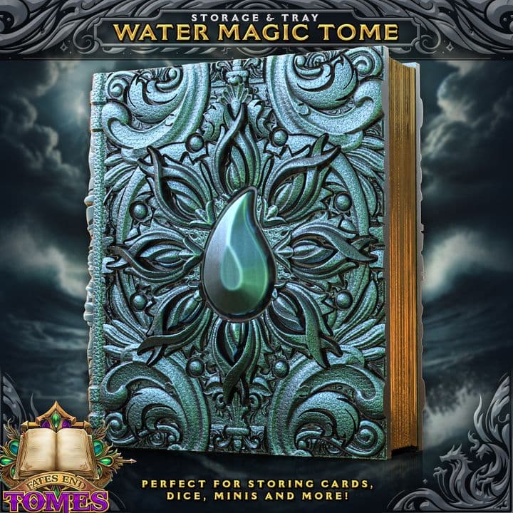 Water Magic Tome - Slide Open