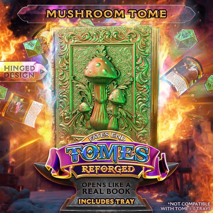 Mushroom Tome - Hinge Open